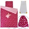 3 részes, ágynemű szett töltettel + ajándék tornazsák, unikornis pink 3 részes, ágynemű szett töltettel + ajándék tornazsák, unikornis pink