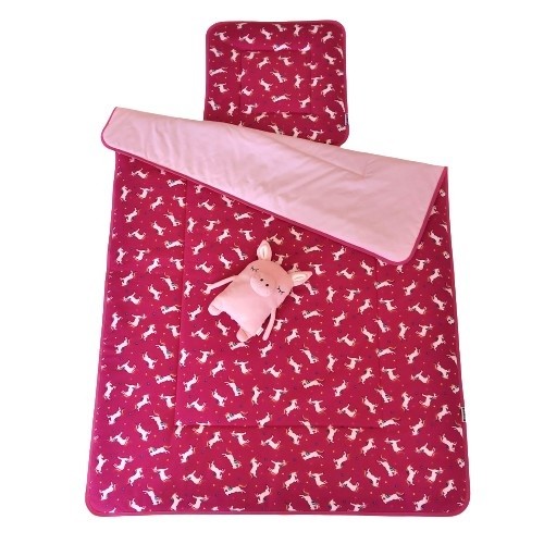 Gyerek-Ovis paplan szett  100 X 135 pink 