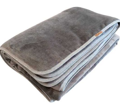 Zweiwandige graue Decke aus Fleecewolle