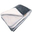 Vastag meleg dupla rétegű szürke takaró 