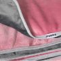Fleece-műgyapjú takaró duplarétegben old rózsaszín-szürke