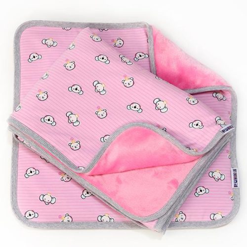 2-teiliges Babydecke Set für Tiny Animals pink