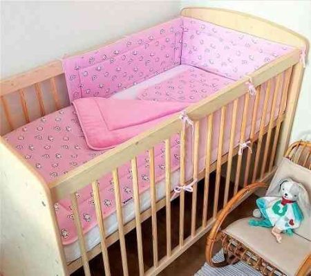 Baby 3 Stück gesteppte Decke Set von winzigen Tieren rosa