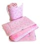 Baba 3 részes steppelt takaró garnitúra picurka állatok rózsaszín