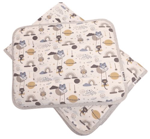 Babyschlafdecke mit Doppel-Lagen und Katzenmuster