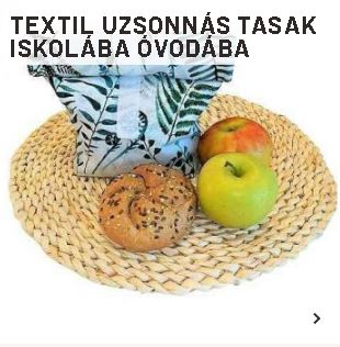 Textil uzsonnás tasak iskolába óvodába